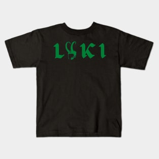 helmet logo green Kids T-Shirt